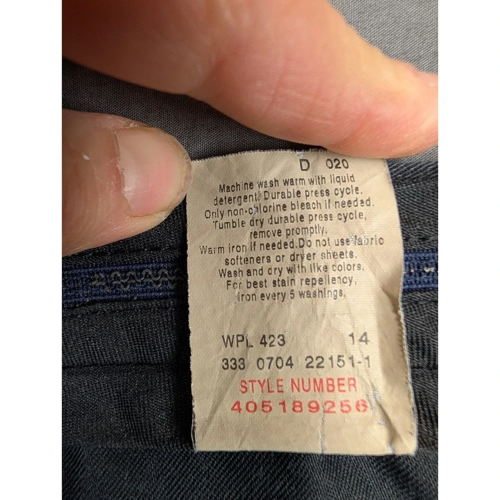 Dockers Signature Dark Gray‎ Straight-Fit Flat Front Gray Men's 42 x 32